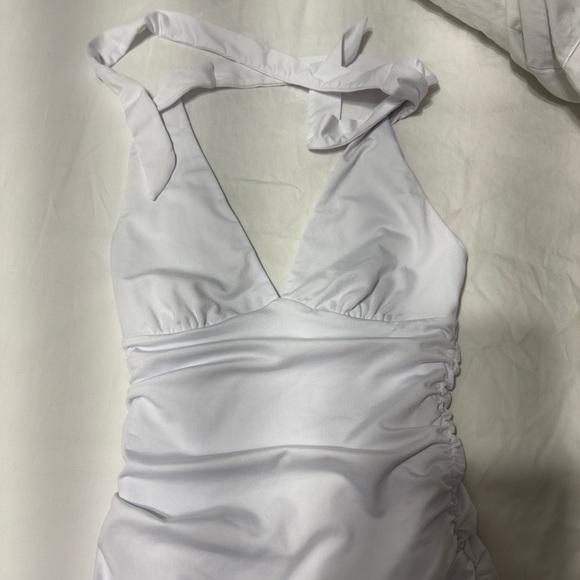 More to Come White Halter Mini Dress - Picture 3 of 5